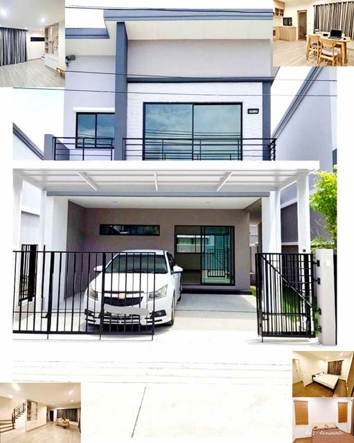 เฟอร์ครบทุกห้อง 2 ชั้น เซ็นทรัล ศาลายา ให้เช่าบ้านหรู ไร่ขิง 23ตรว. 155ตรม ทำเลดี น้ำไฟตามมิเตอร์ 3นอน 2น้ำ 2จอดรถ 2แอร์ ติดถนน
