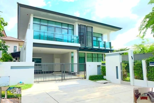  ให้เช่า คฤหาสน์ บ้านเดี่ยวหรู 2 ชั้น อ่อนนุช-ศรีนครินทร์ สวน 85ตรว.285ตรม. 4นอน 4น้ำ 3จอดรถ 6แอร์ พาซิโอมอลล์ เงียบสงบ เศรษฐสิริ