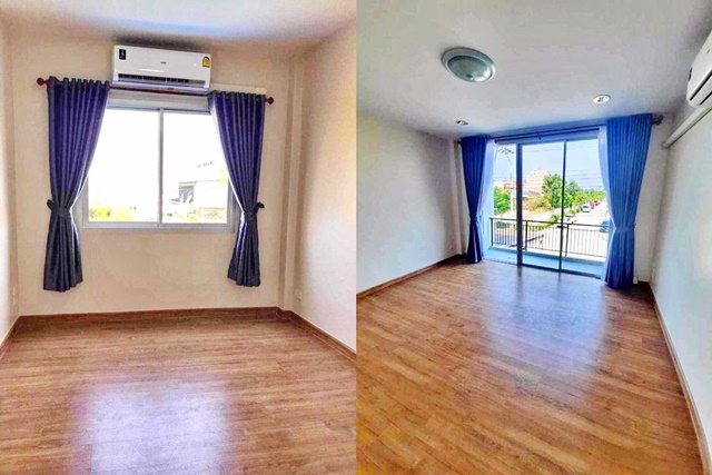 รักสัตว์ ถูกมาก เคหะเมืองใหม่ บางพลี ให้เช่าทาวน์โฮม 2 ชั้น 20ตรว. 100ตรม2นอน 2น้ำ 1จอดรถ 2แอร์ ตลาดรวยทรัพย์ เข้าออกได้หลายทาง